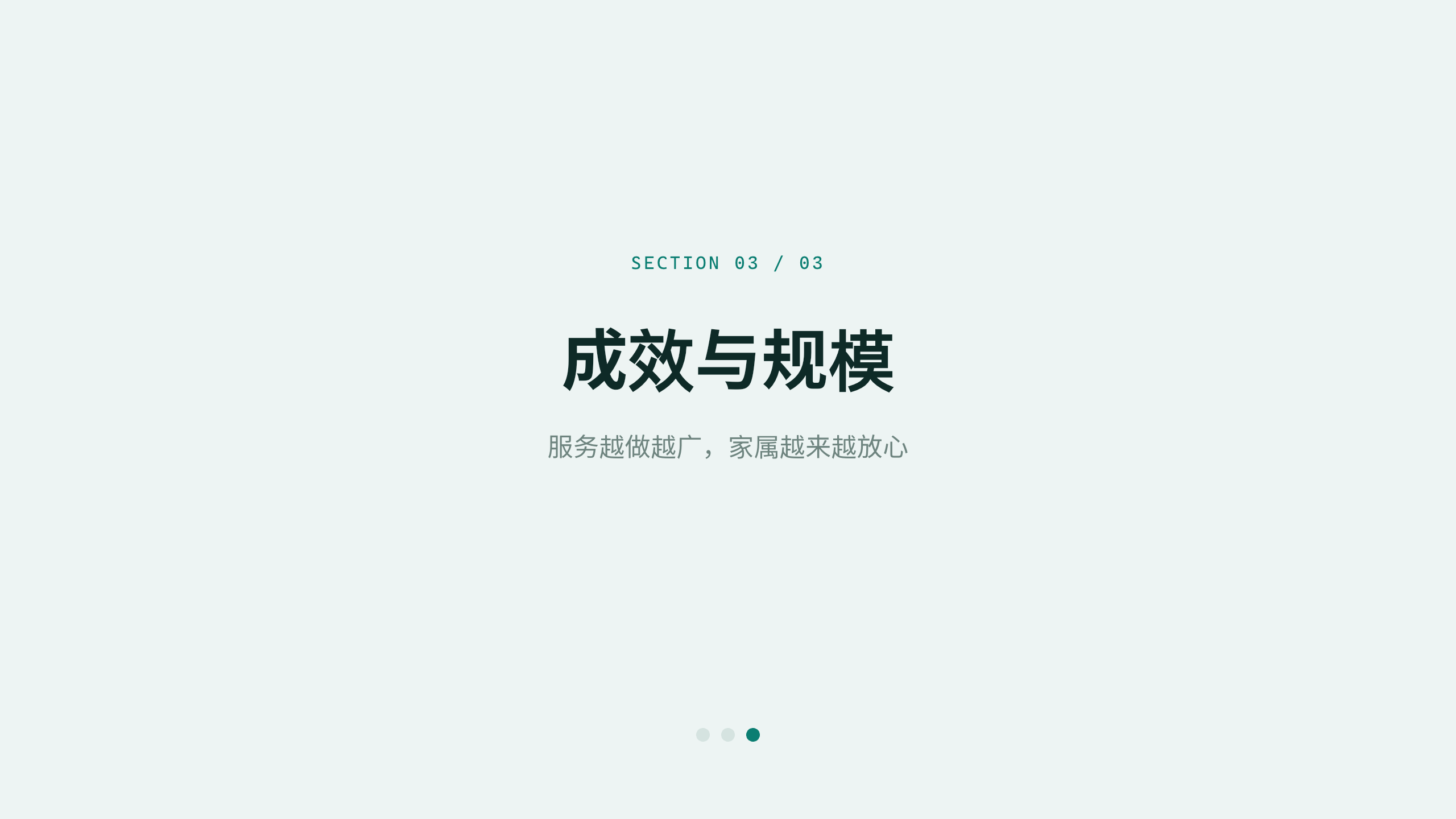智慧养老「乐龄」（居家 + 社区 + 机构三级照护网络）。 设计系统：clear-teal（冷调薄雾白 · 唯一深青绿＝清澈/疗愈/尊严）。profile：strategy-leadership。 结构原型＝① 提案 problem→solution→scale，但**避开默认骨架**（零 addBigFact/addProcessFlow/addChartKpiSplit/addKpiRail） 第 9 页